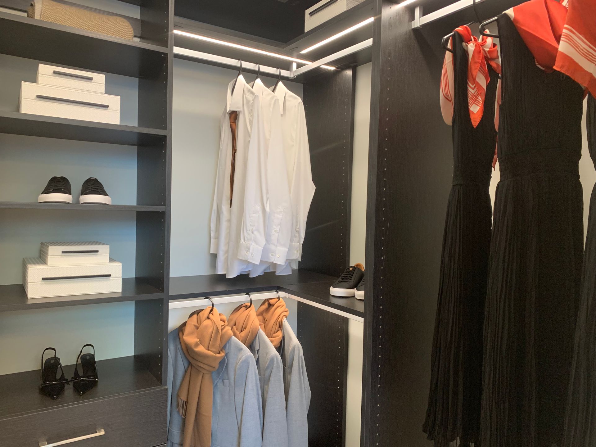 onyx built in primary closet at 5868 Olive Avenue, Metrotown, Burnaby South onyx built in primary closet at 5868 Olive Avenue, Metrotown, Burnaby South