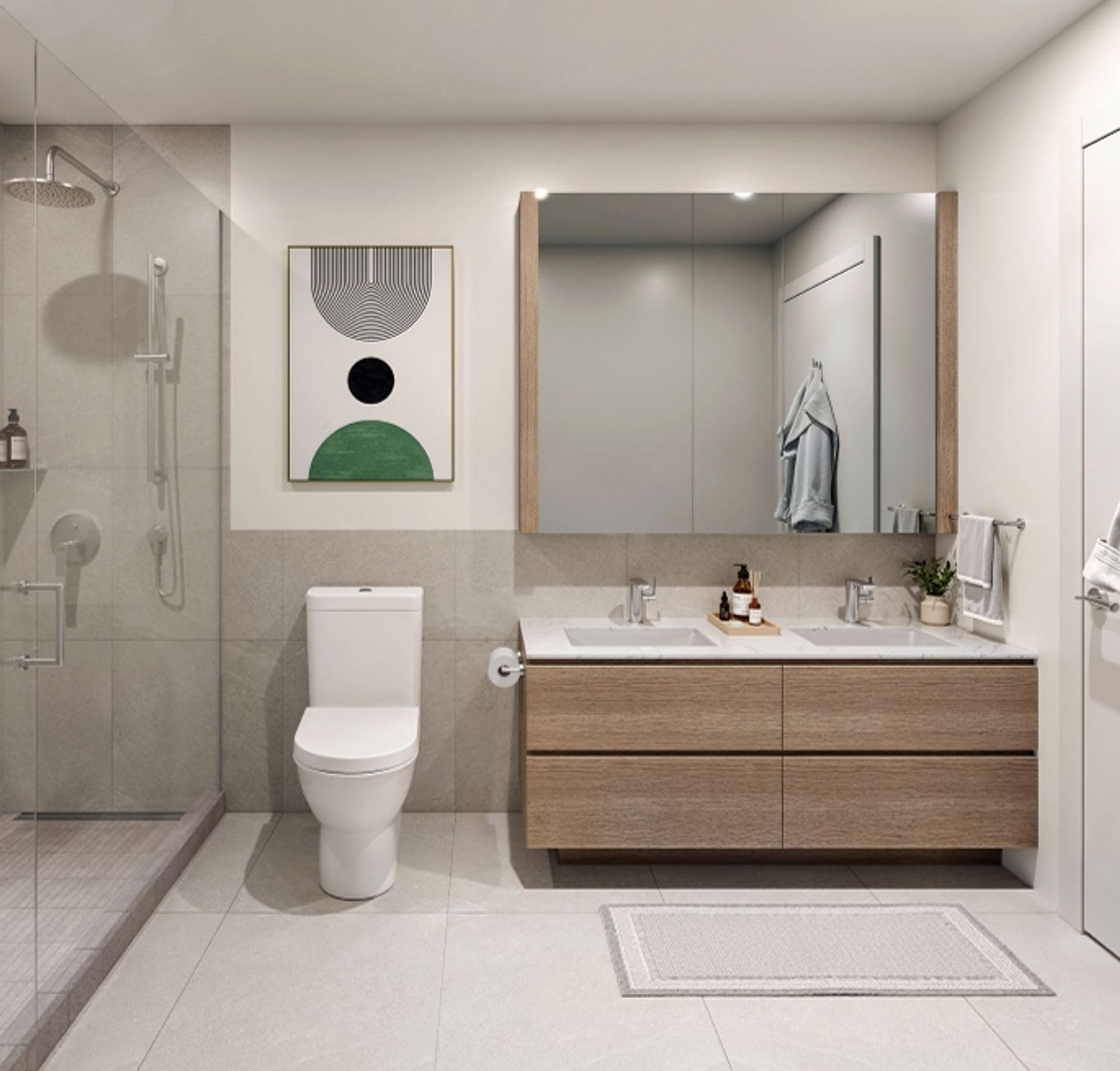 East Junction bathroom rendering at 2465 Semlin Drive, Grandview Woodland, Vancouver East East Junction bathroom rendering at 2465 Semlin Drive, Grandview Woodland, Vancouver East