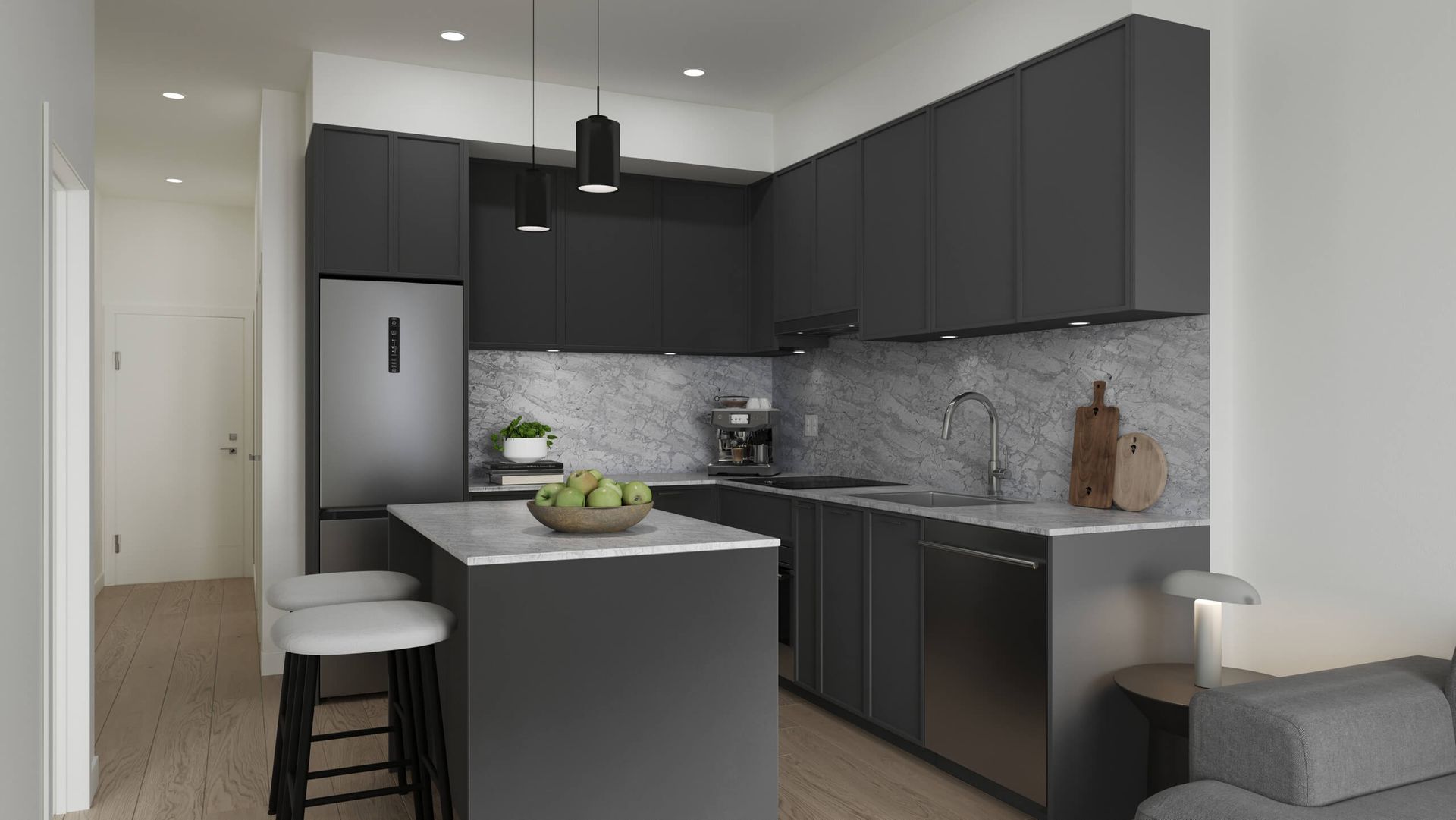 Rowan Kitchen Quartz Backsplash Modern at 6350 197 Street, Langley City, Langley Rowan Kitchen Quartz Backsplash Modern at 6350 197 Street, Langley City, Langley