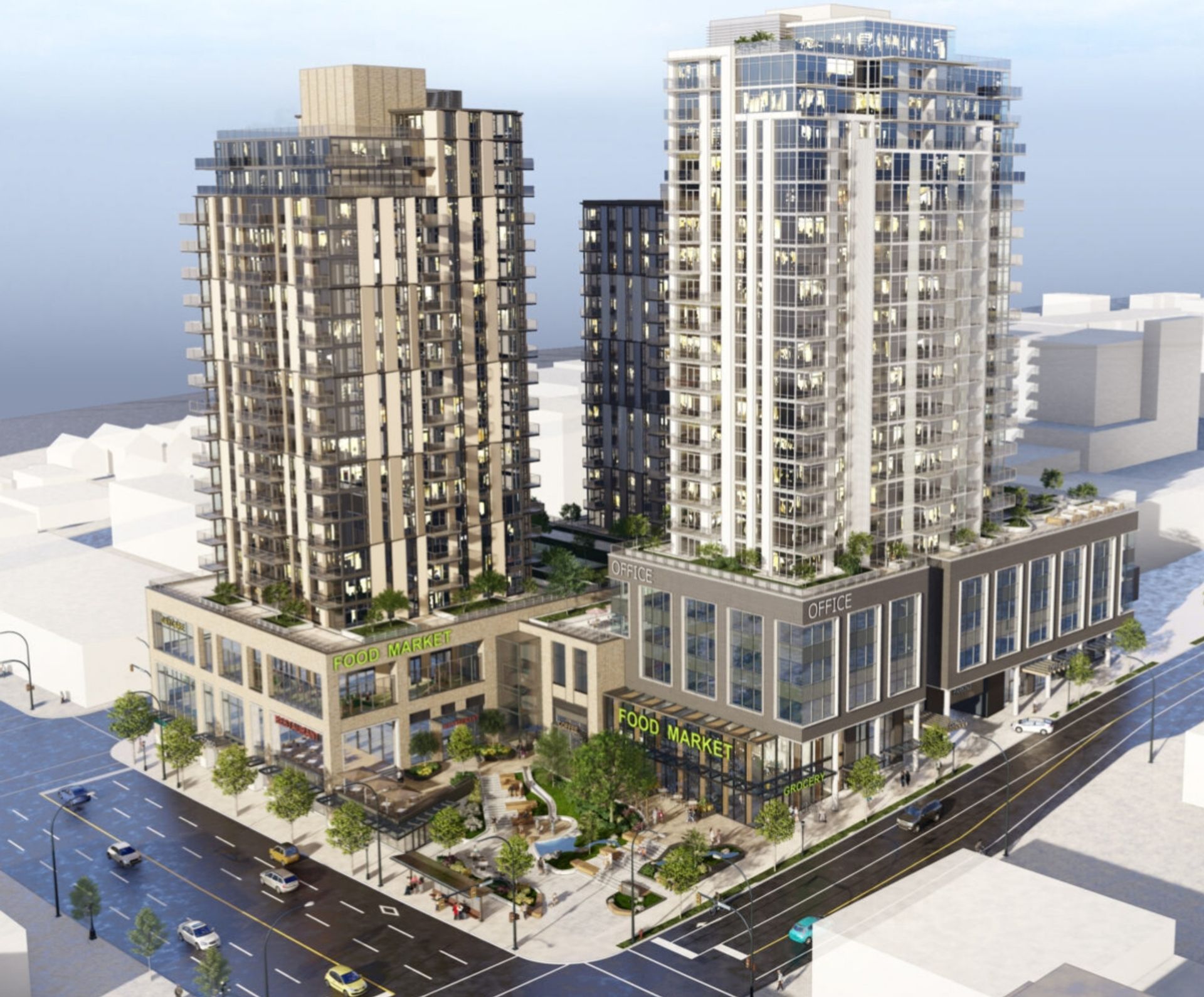 Douglas & Caledonia Condo Towers Rendering at 1961 Douglas Street, Victoria Douglas & Caledonia Condo Towers Rendering at 1961 Douglas Street, Victoria