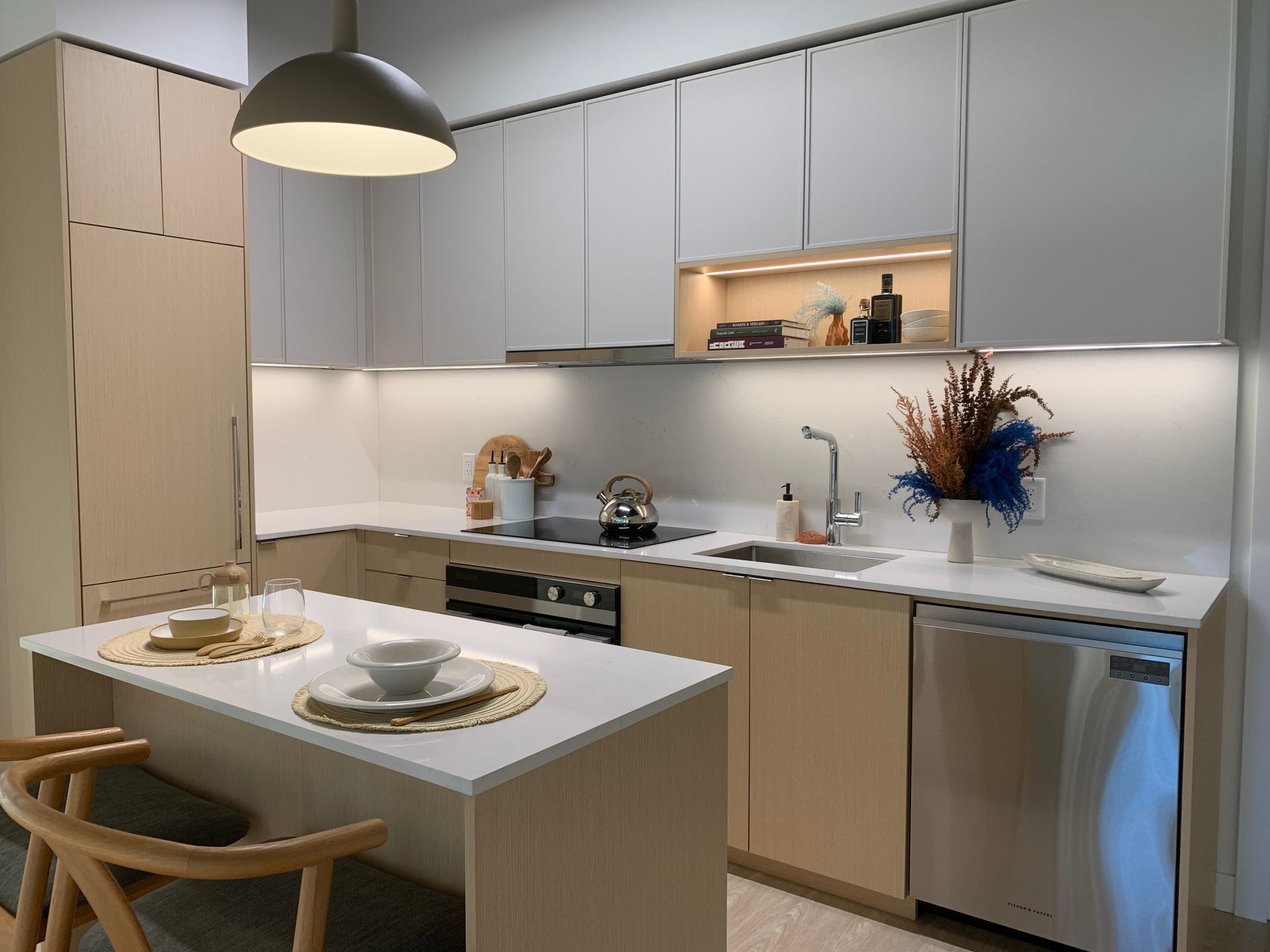 kwasen village display kitchen in warm scheme at 3405 Willingdon, Central BN, Burnaby North kwasen village display kitchen in warm scheme at 3405 Willingdon, Central BN, Burnaby North