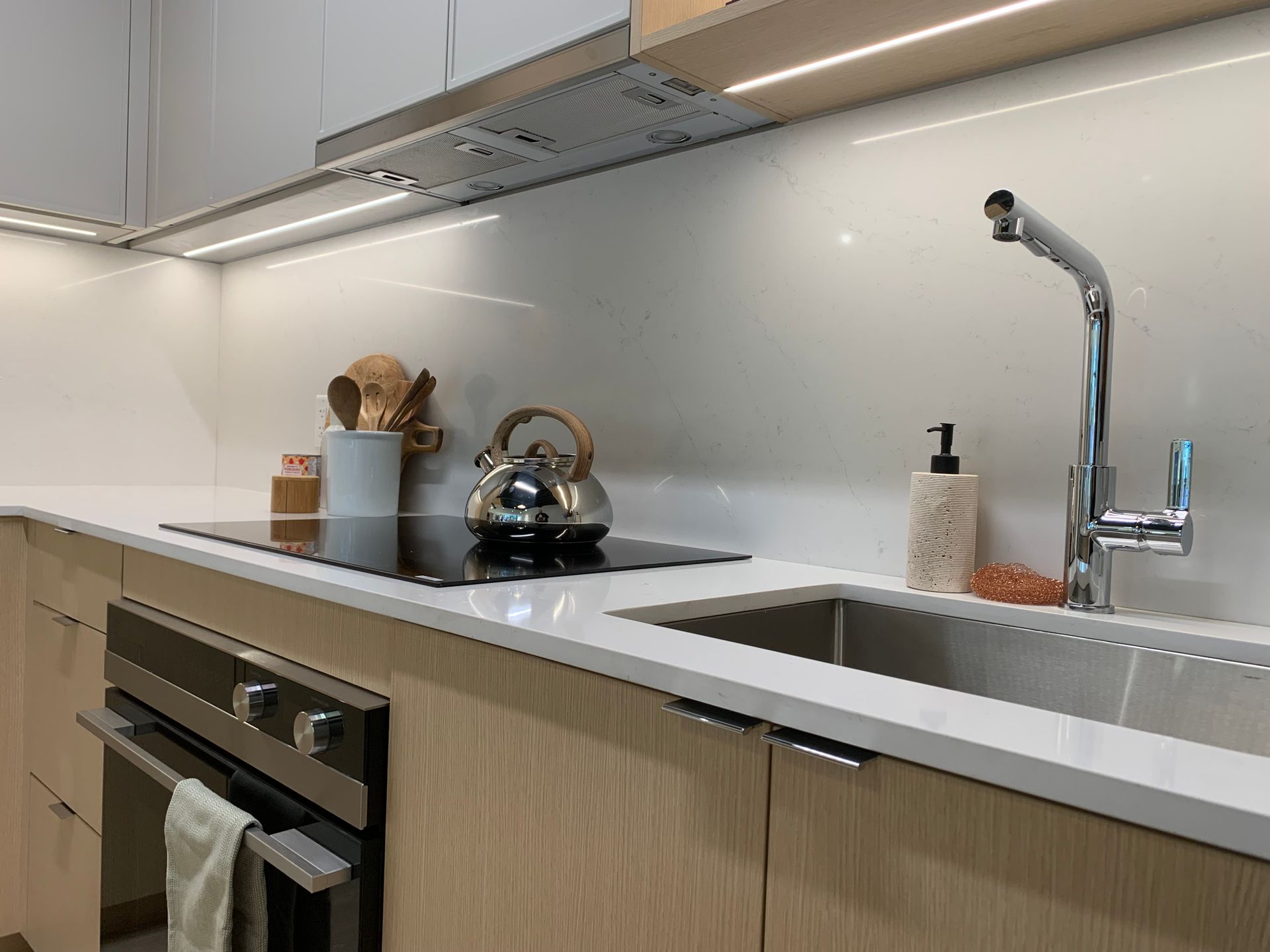 kwasen kitchen with induction cooktop at 3405 Willingdon, Central BN, Burnaby North kwasen kitchen with induction cooktop at 3405 Willingdon, Central BN, Burnaby North