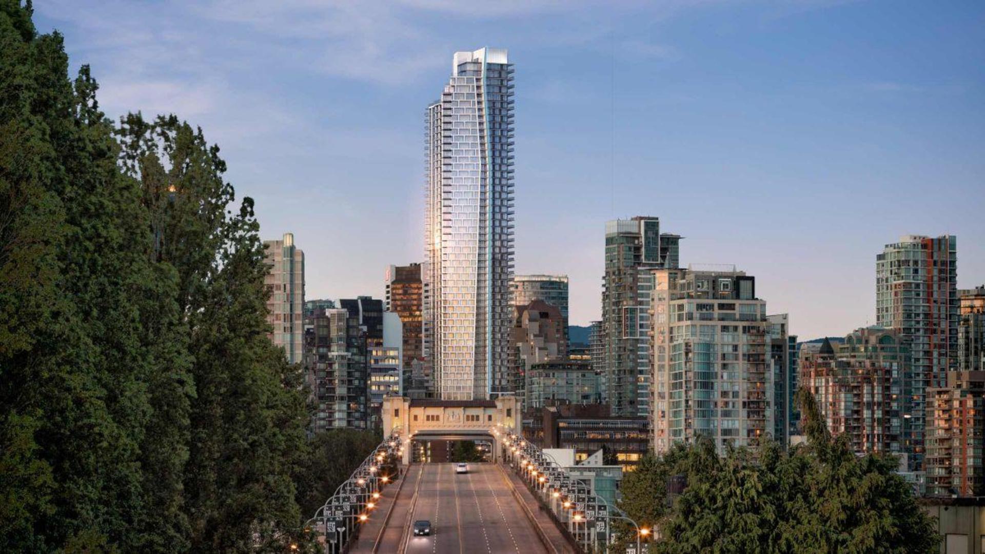 One Burrard Place from Burrard Bridge at 1289 Hornby Street, Downtown VW, Vancouver West One Burrard Place from Burrard Bridge at 1289 Hornby Street, Downtown VW, Vancouver West