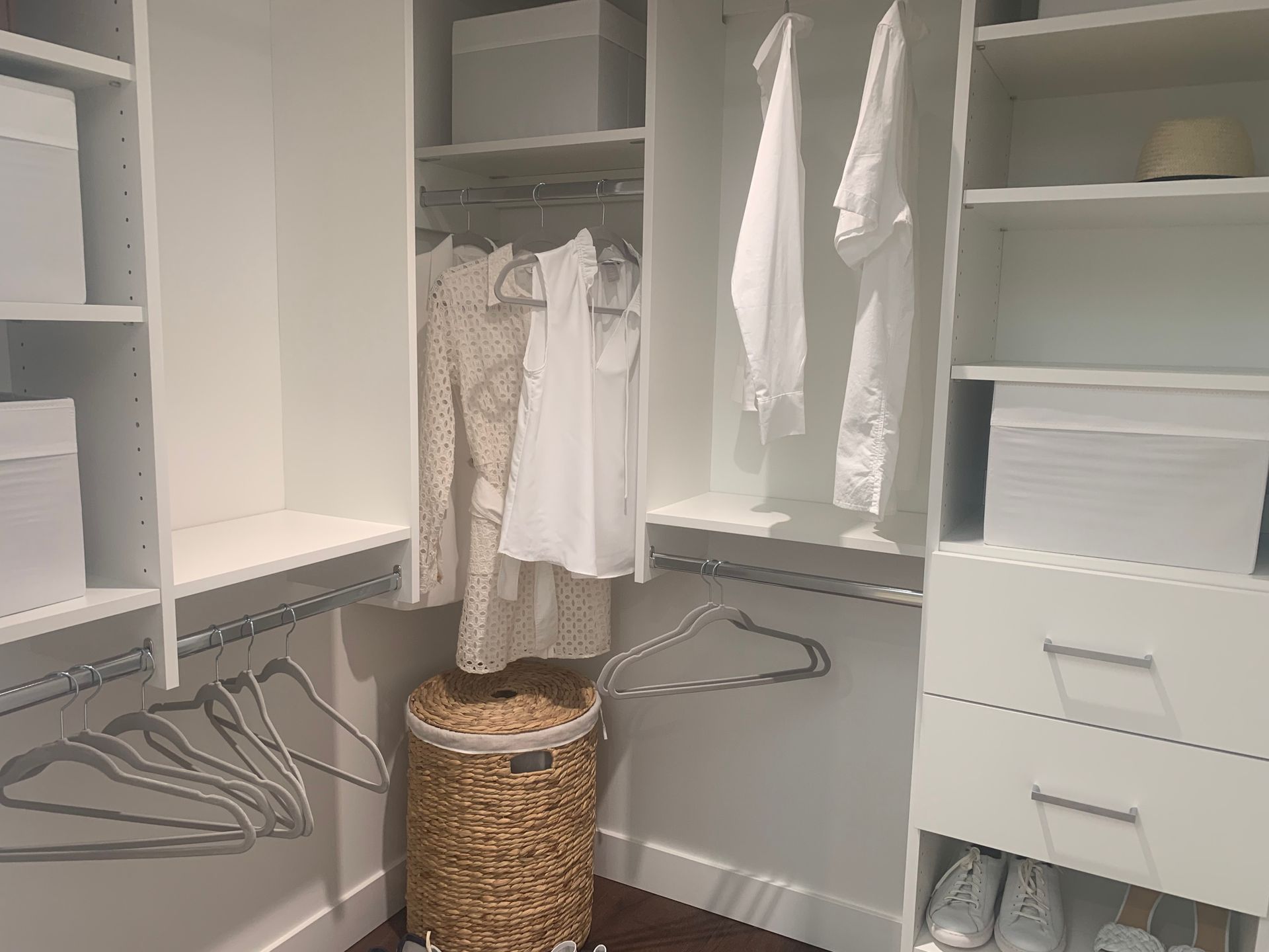 Built-in closets in two bed display suite at 828 Cambie Street, Yaletown, Vancouver West Built-in closets in two bed display suite at 828 Cambie Street, Yaletown, Vancouver West