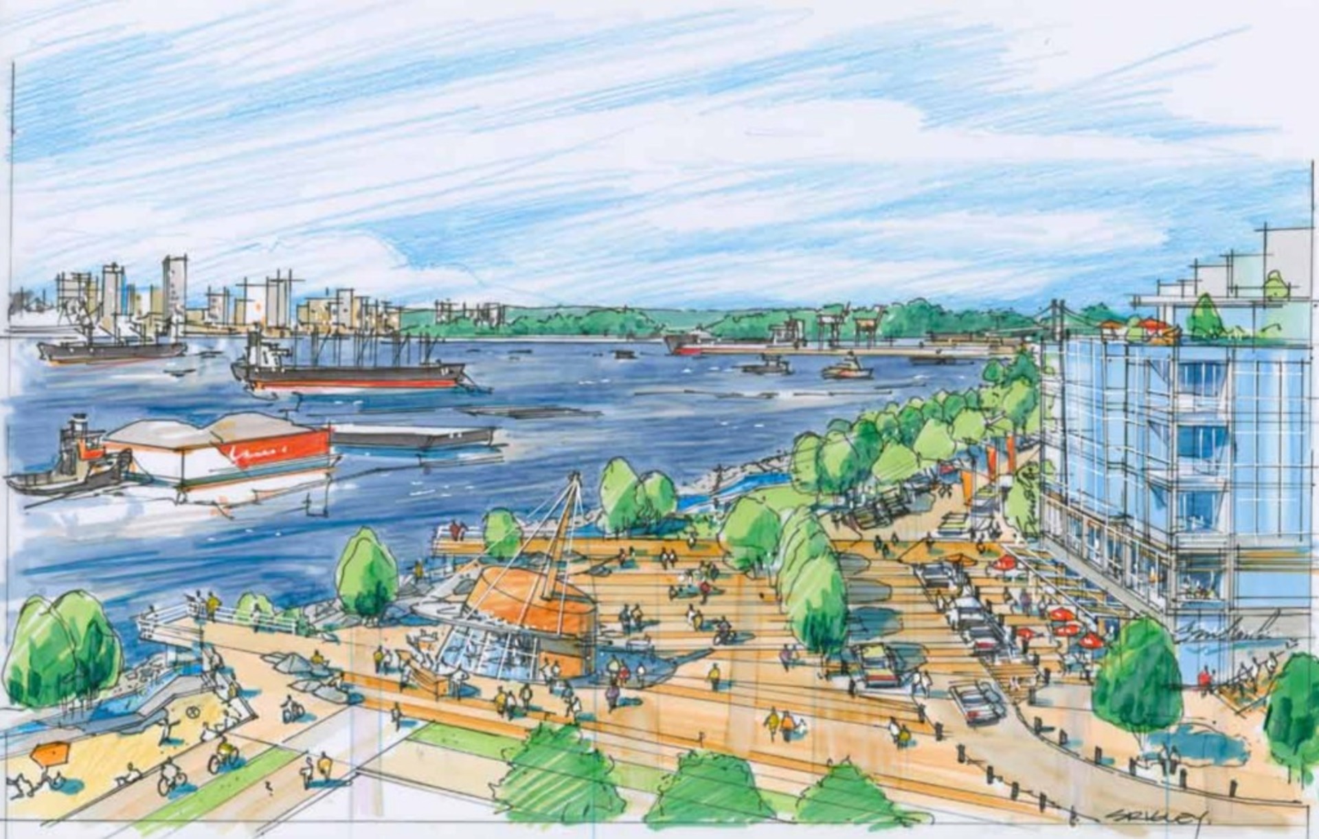 harbourside-waterfront-public-spaces at  Harbourside Drive, Hamilton, North Vancouver harbourside-waterfront-public-spaces at  Harbourside Drive, Hamilton, North Vancouver