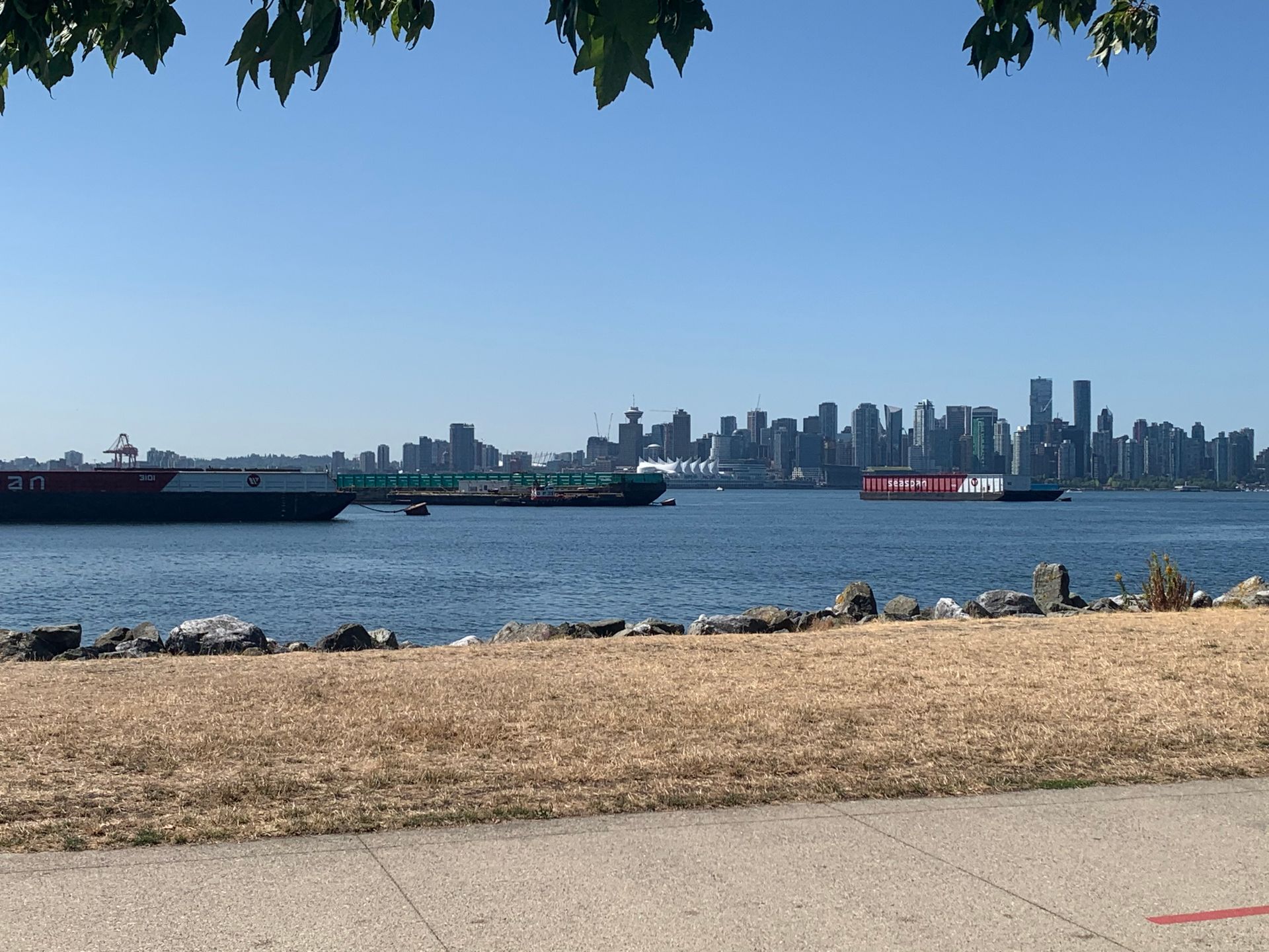 view from actual location at  Harbourside Drive, Hamilton, North Vancouver view from actual location at  Harbourside Drive, Hamilton, North Vancouver