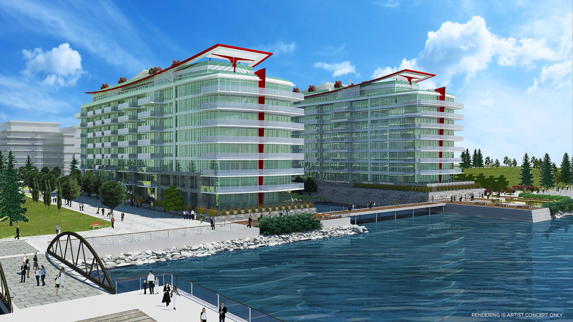 Cascade east  at 185 Victory Ship Way, Lower Lonsdale, North Vancouver Cascade east  at 185 Victory Ship Way, Lower Lonsdale, North Vancouver