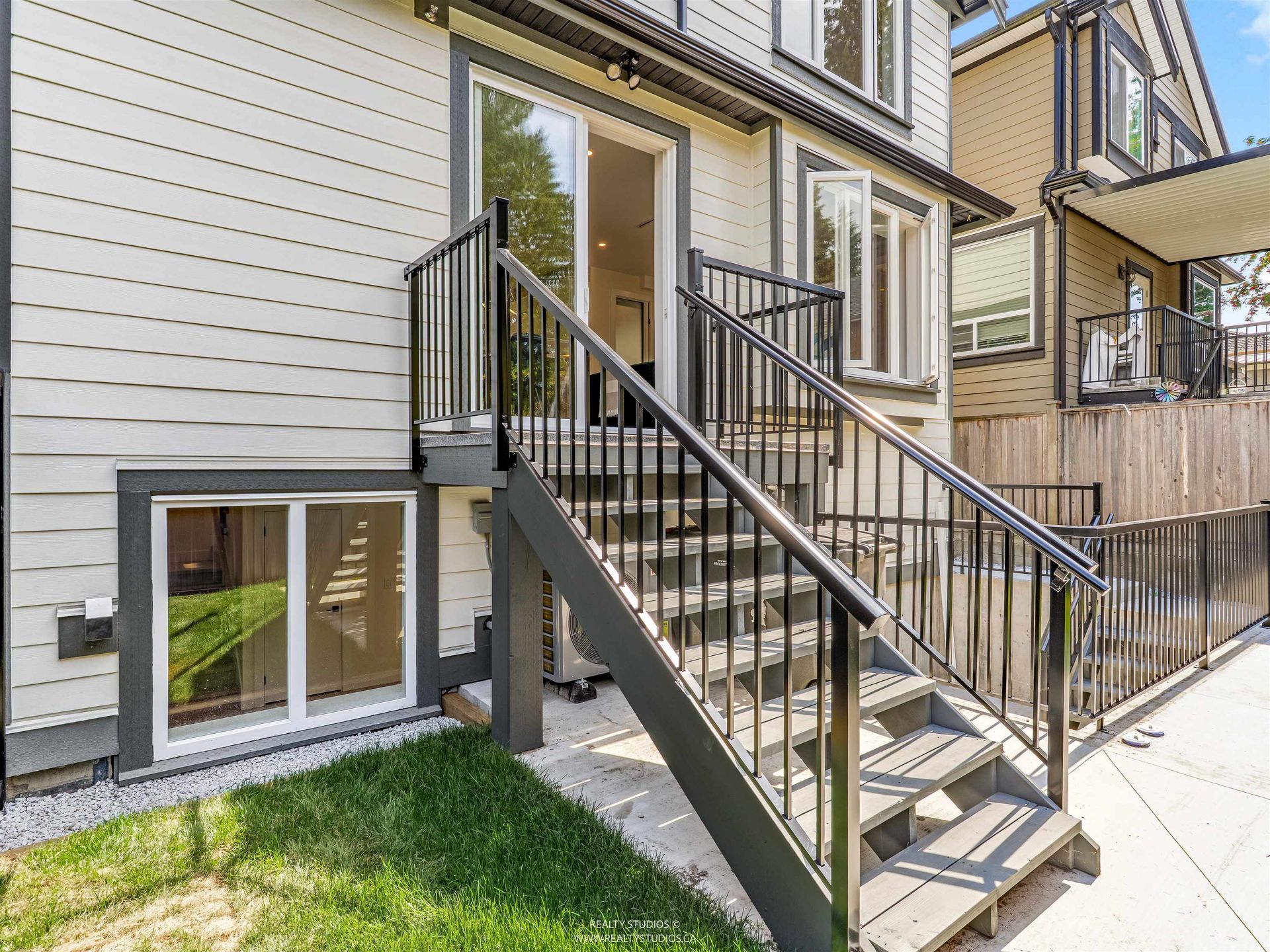 Stairs to garden at 2 - 5221 Clarendon Street, Collingwood VE, Vancouver East Stairs to garden at 2 - 5221 Clarendon Street, Collingwood VE, Vancouver East