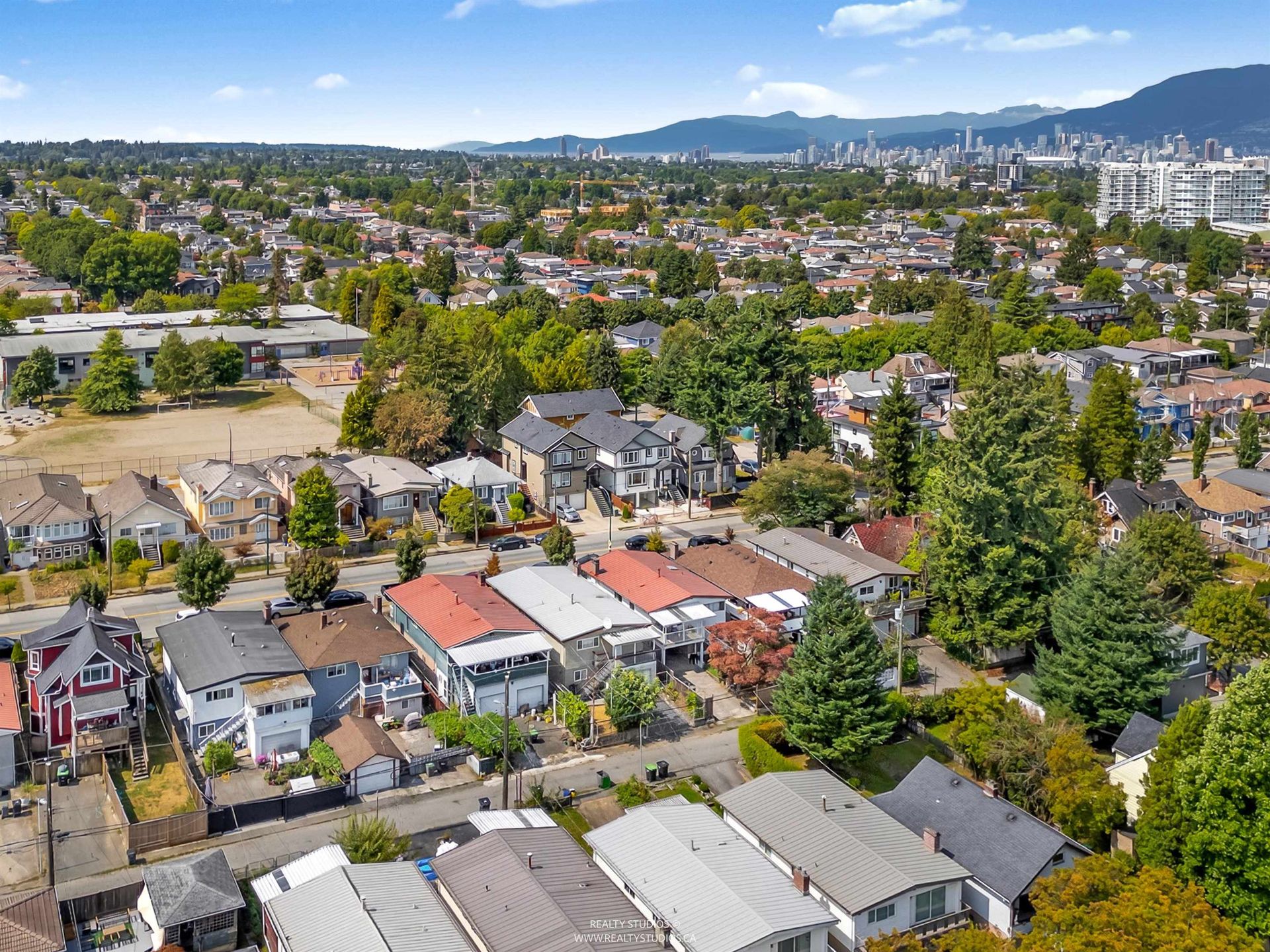 Aerial view at 2 - 5221 Clarendon Street, Collingwood VE, Vancouver East Aerial view at 2 - 5221 Clarendon Street, Collingwood VE, Vancouver East