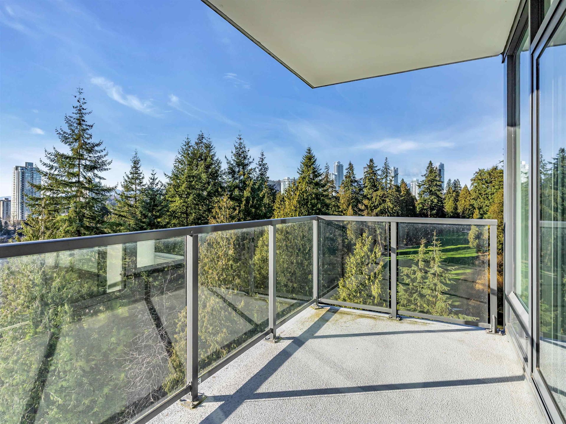 balcony looking north at 1208 - 595 Austin Avenue, Coquitlam West, Coquitlam balcony looking north at 1208 - 595 Austin Avenue, Coquitlam West, Coquitlam