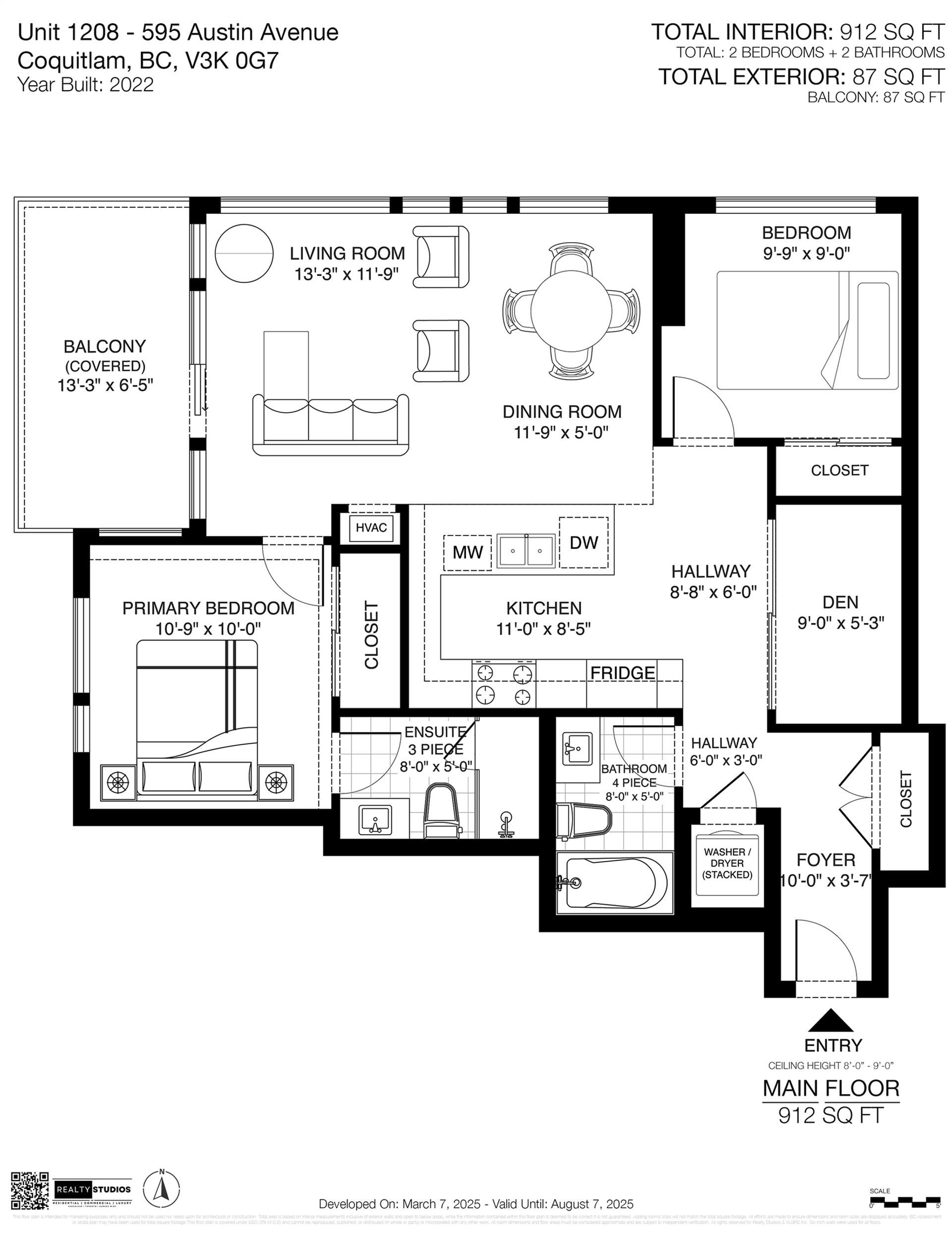 floorplan at 1208 - 595 Austin Avenue, Coquitlam West, Coquitlam floorplan at 1208 - 595 Austin Avenue, Coquitlam West, Coquitlam