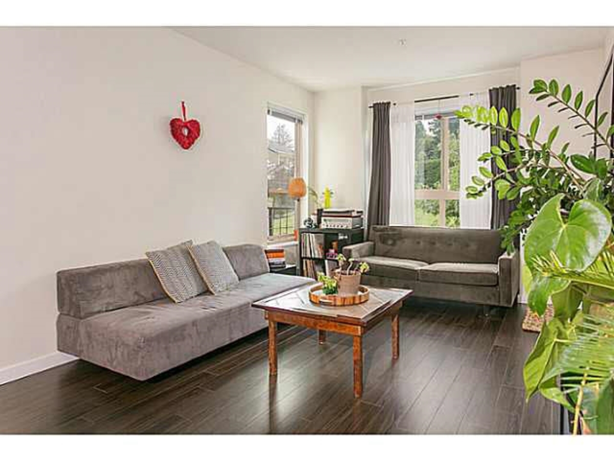 Living Room at 202 - 255 Ross Drive, Fraserview NW, New Westminster