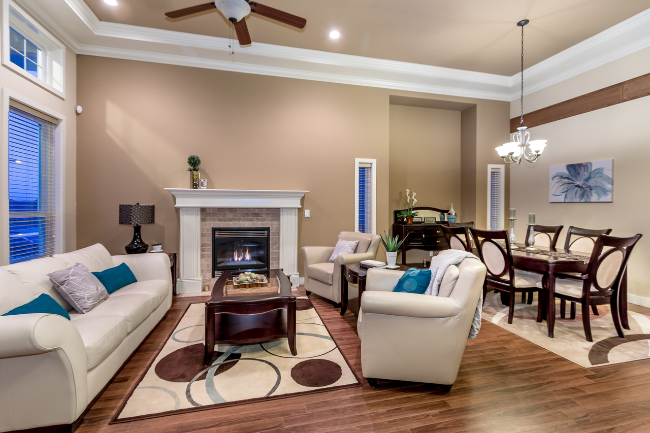 Living Room & Dinning Room at 7015 - 149 Street Surrey Bc
