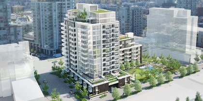 Rendering of VODA at 1661 Quebec Street, Olympic Village, Vancouver West