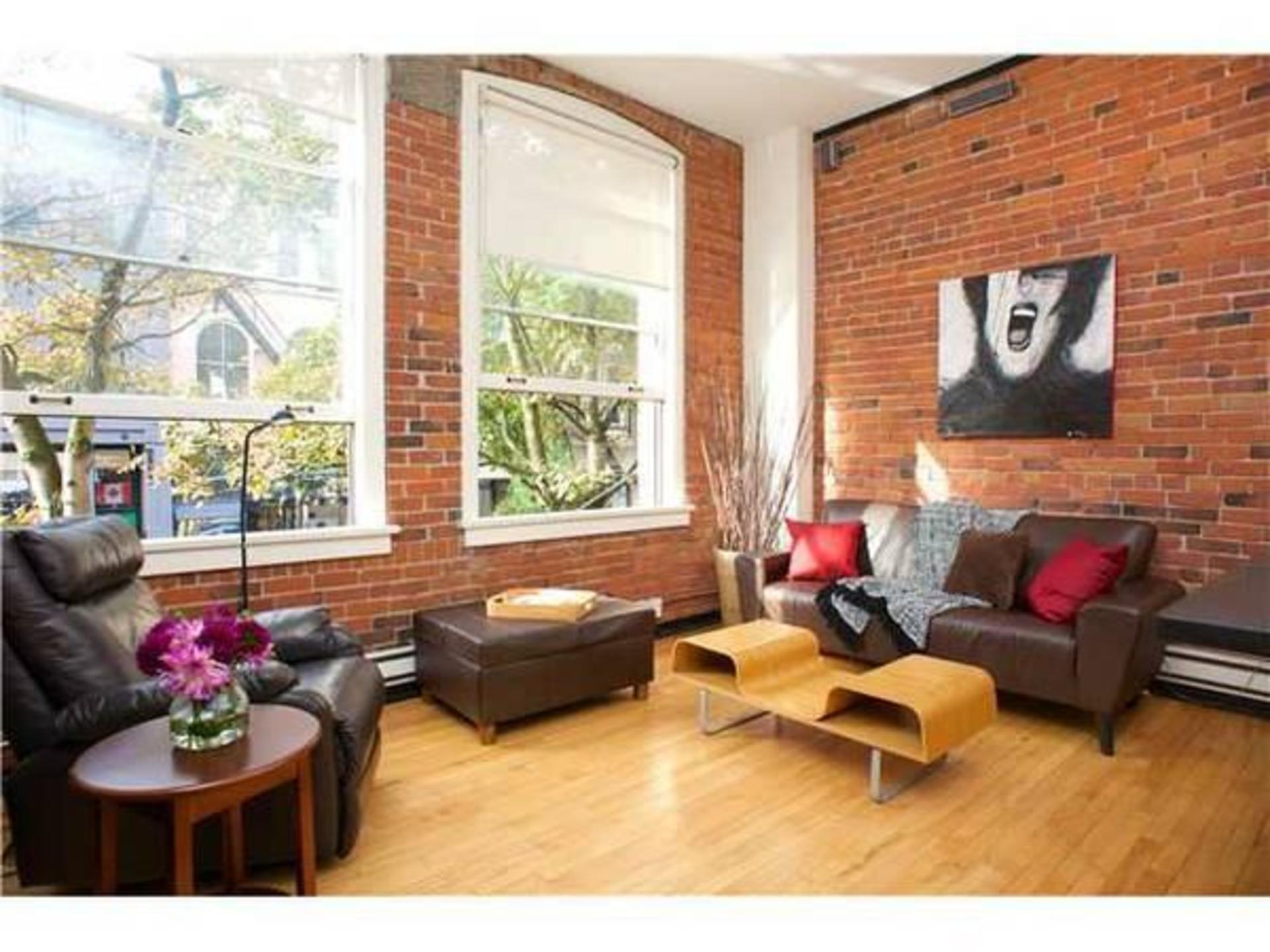 Living Room at 203 - 345 Water Street, Downtown VW, Vancouver West