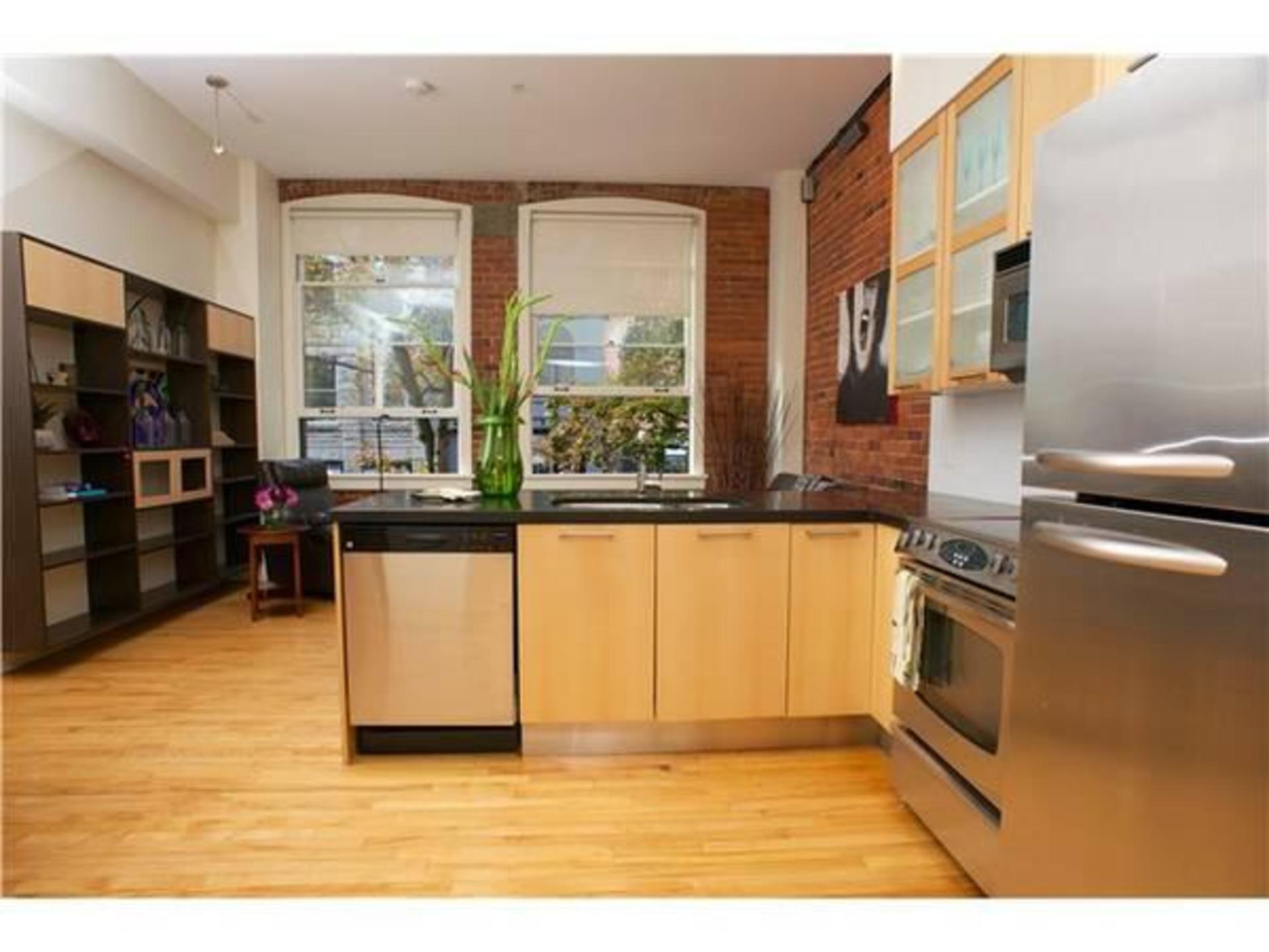 Kitchen at 203 - 345 Water Street, Downtown VW, Vancouver West