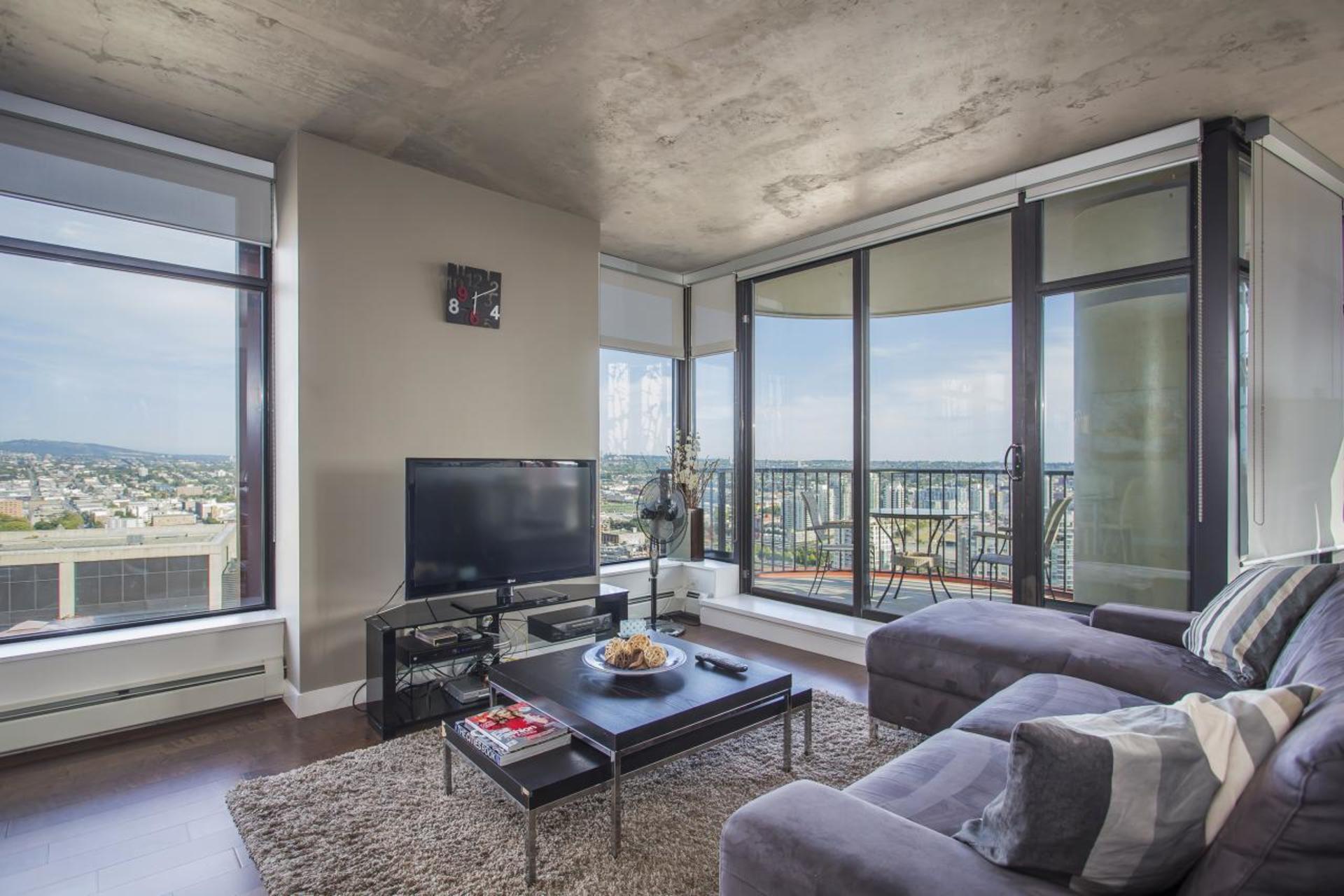 Living Room at 3806 - 128 Cordova, Downtown VW, Vancouver West