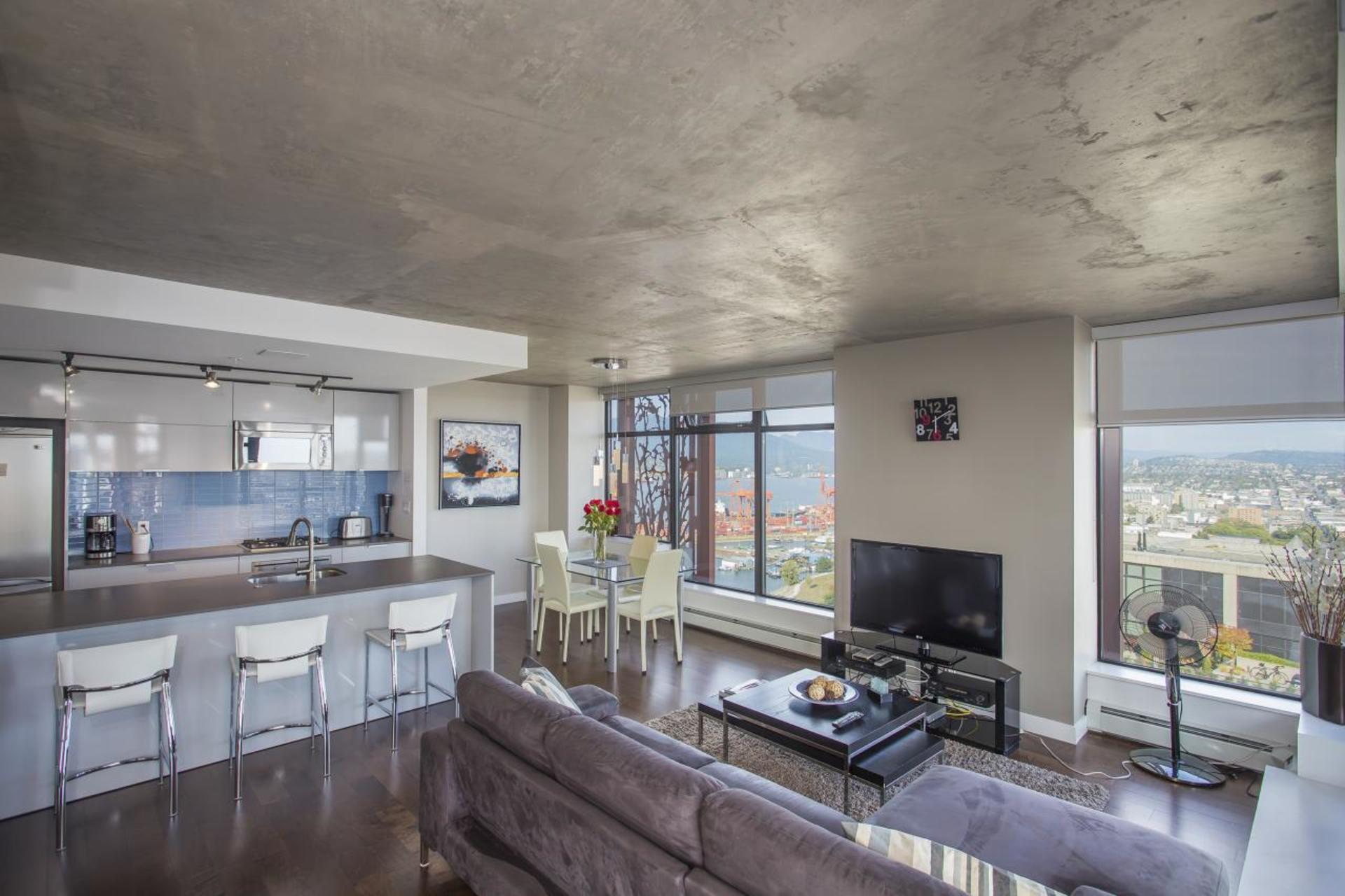 Living Room at 3806 - 128 Cordova, Downtown VW, Vancouver West