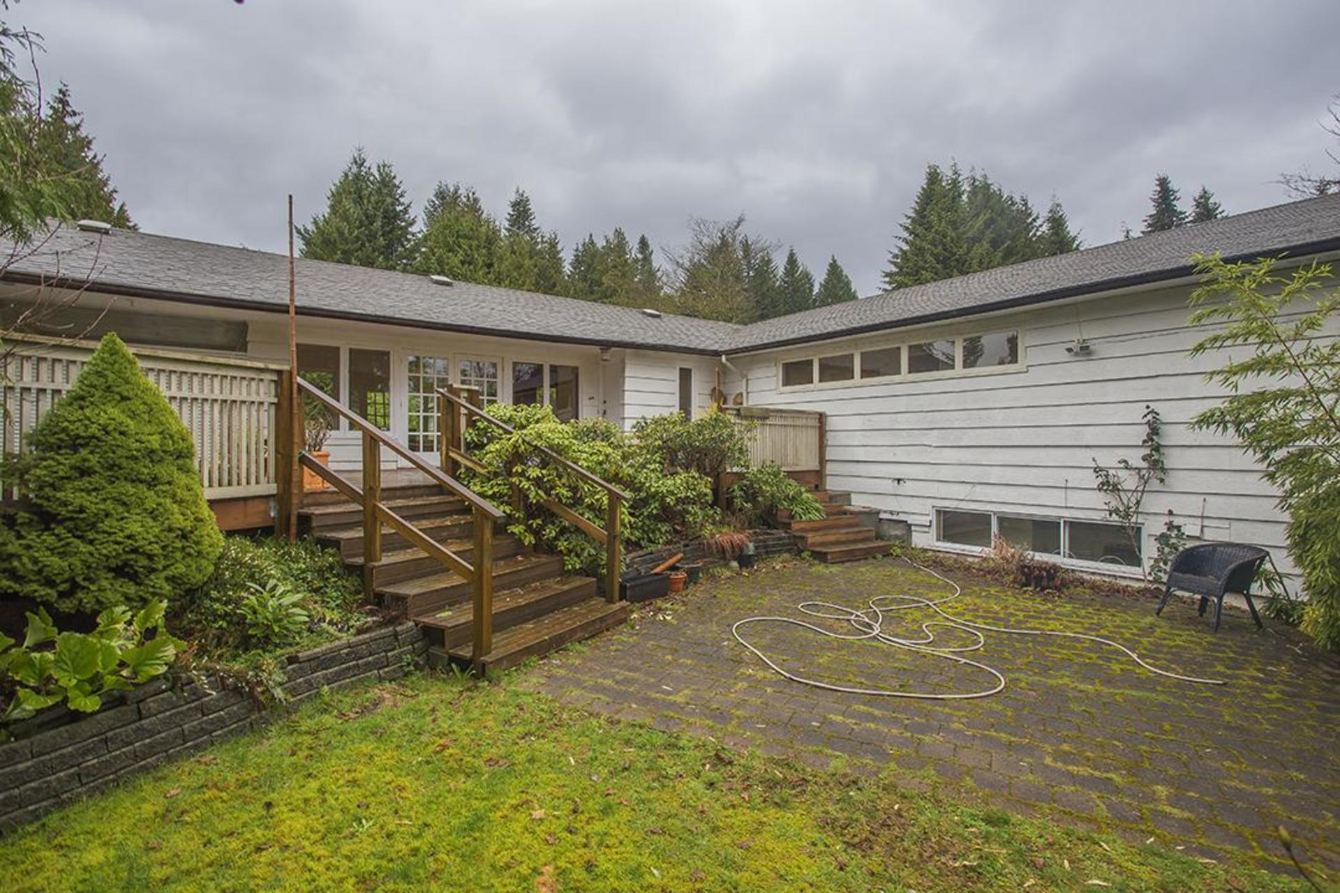 Backyard at  RABBIT LANE, British Properties, West Vancouver