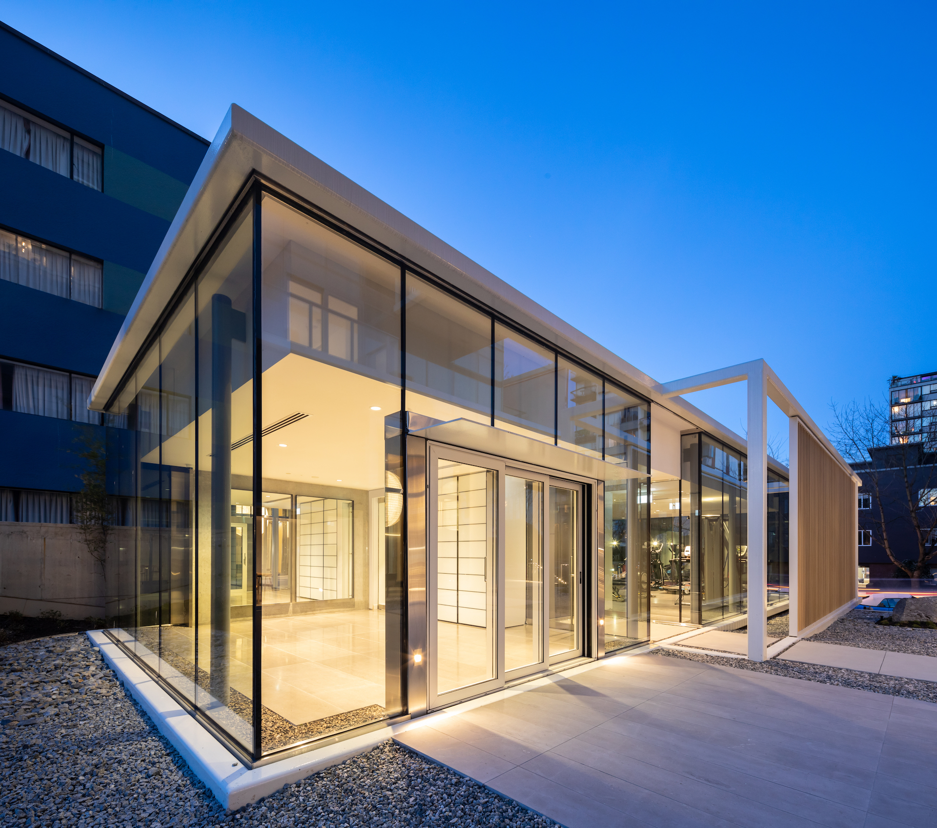 westbank_pendrell_1067_amenity-bldg-at-night at 1770 Pendrell, West End VW, Vancouver West
