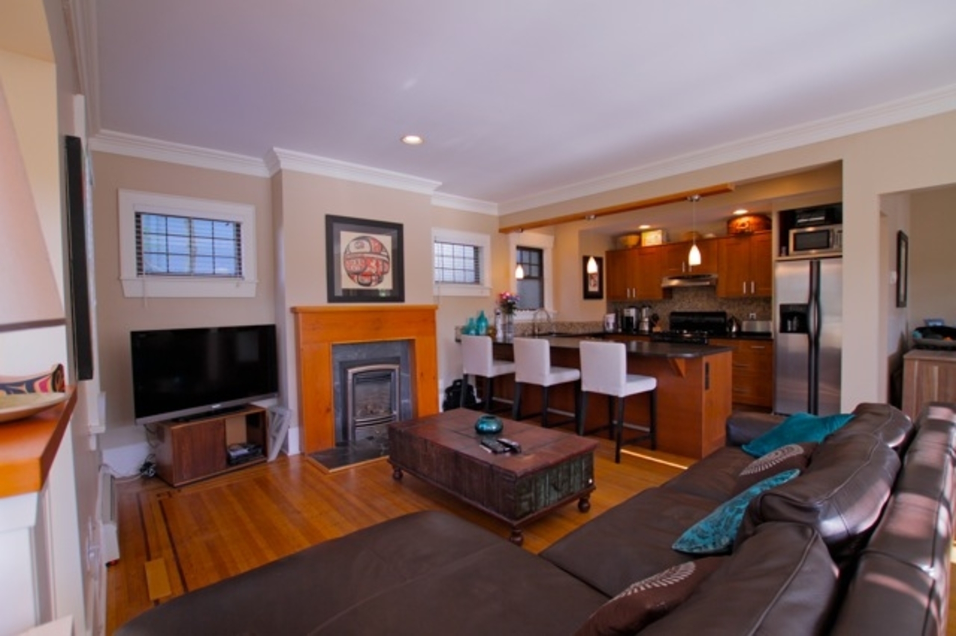 Living Room at 1 - 3090 POINT GREY ROAD, Kitsilano, Vancouver West