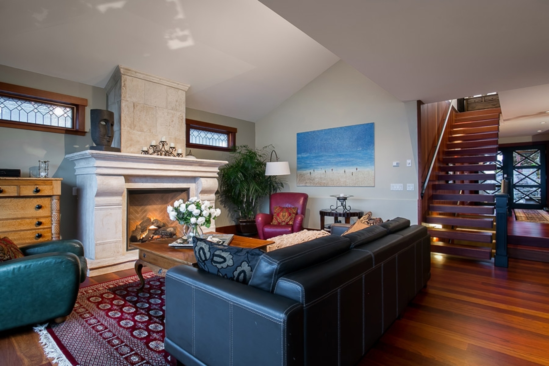 Living Room at 4497 STONEHAVEN AVENUE, Deep Cove, North Vancouver
