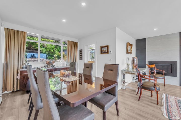 Ocean-View Dining Room in Luxury Lawson Avenue Home at 1555 Lawson Avenue, Ambleside, West Vancouver
