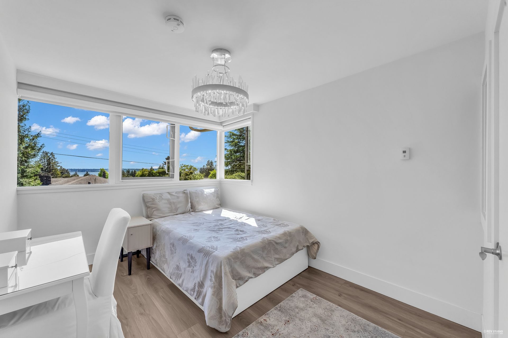 Bright Guest Bedrooms with Mountain & Ocean Outlooks at 1555 Lawson Avenue, Ambleside, West Vancouver