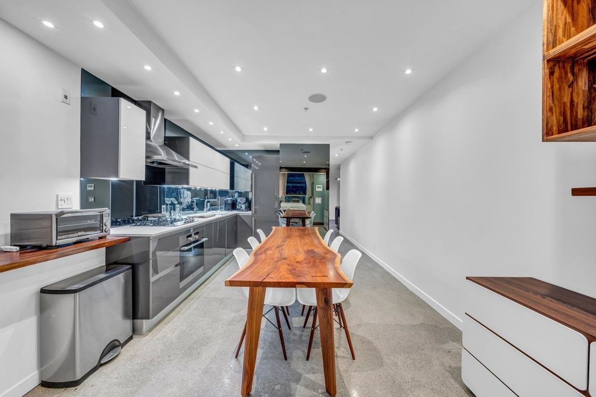 Renovated Kitchen with Quartz Counters in Water Street Loft at 305 - 12 Water Street, Downtown VW, Vancouver West