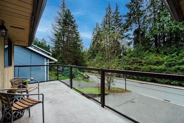 Private outdoor living space surrounded by West Coast greenery at 1184 Riverside Drive, Seymour NV, North Vancouver