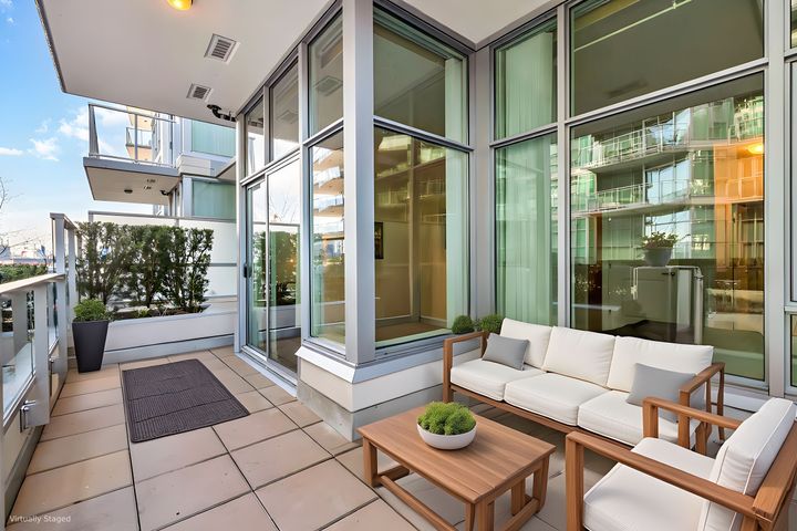 terrace at 103 - 185 Victory Ship Way, Lower Lonsdale, North Vancouver