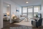 living-rm-bdrm-staged at #1310 - 988 Quayside Drive, Quay, New Westminster