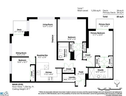 floor-plan at #1703 - 2979 Glen Drive, North Coquitlam, Coquitlam