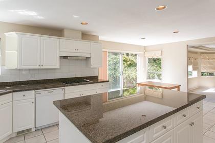 kitchen island & nook at 7589 Manzanita Place, Burnaby East
