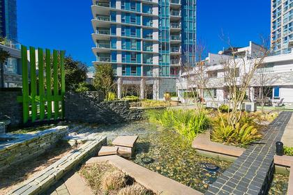 courtyard water features at #802 - 633 Abbott Street, Downtown VW, Vancouver West