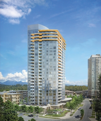 building exterior at #1209 - 3093 Windsor Gate, New Horizons, Coquitlam