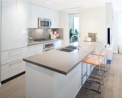 kitchen at #1209 - 3093 Windsor Gate, New Horizons, Coquitlam