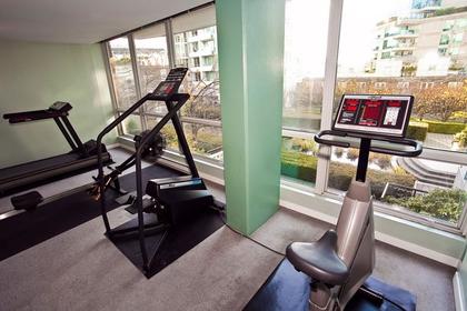 Gym with Courtyard View at #1106 - 1500 Hornby St, Yaletown, Vancouver West
