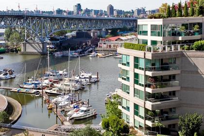 View of Granville Island & Bridge at #1106 - 1500 Hornby St, Yaletown, Vancouver West