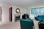 Living Room w Gas Fireplace at #1106 - 1500 Hornby St, Yaletown, Vancouver West