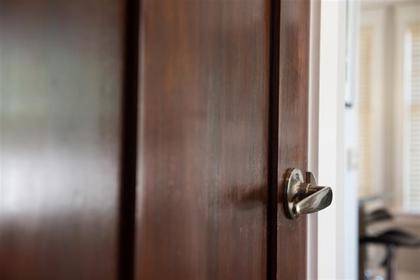 solid wood door at #101 - 116 23rd Street, Central Lonsdale, North Vancouver