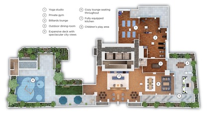 amenity-layout at #3803 - 518 Clarke Road, Coquitlam West, Coquitlam