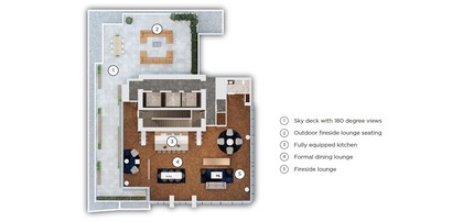amenity-sky-lounge at #3803 - 518 Clarke Road, Coquitlam West, Coquitlam