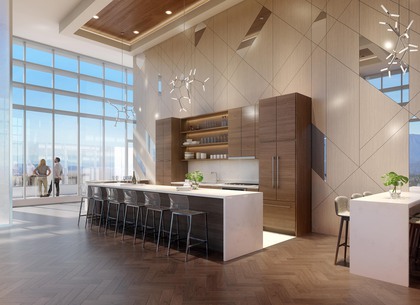 amenity-skylounge-kitchen at #3803 - 518 Clarke Road, Coquitlam West, Coquitlam
