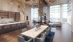 amenity-social-skylounge-dining-area at #3803 - 518 Clarke Road, Coquitlam West, Coquitlam