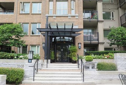 building-entry at #305 - 3105 Lincoln Avenue, New Horizons, Coquitlam