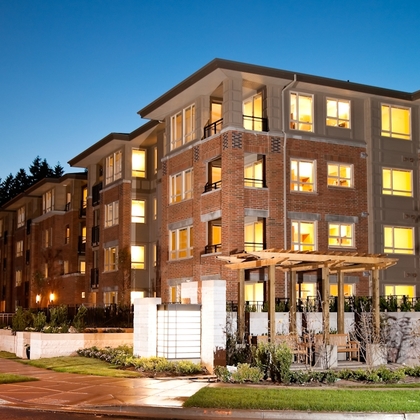 building-exterior-night at #305 - 3105 Lincoln Avenue, New Horizons, Coquitlam