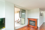 fireplace--balcony at #1606 - 7321 Halifax Street, Simon Fraser Univer., Burnaby North