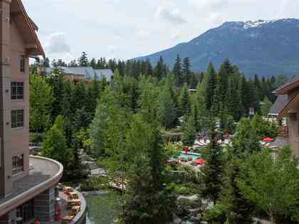 view-mountain--pool at #745 - 4591 Blackcomb Way, Benchlands, Whistler