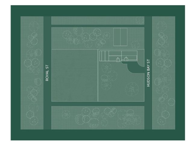 site-plan at 8977 Hudson Bay Street, Fort Langley, Langley